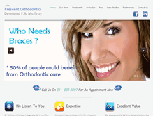 Tablet Screenshot of crescentorthodontics.ie
